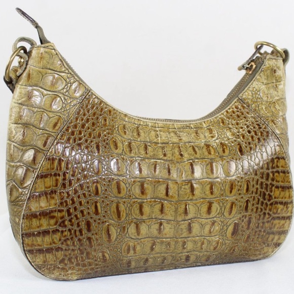 Brahmin Bags Brahmin Crocodile Alligator Embossed Leather Brown